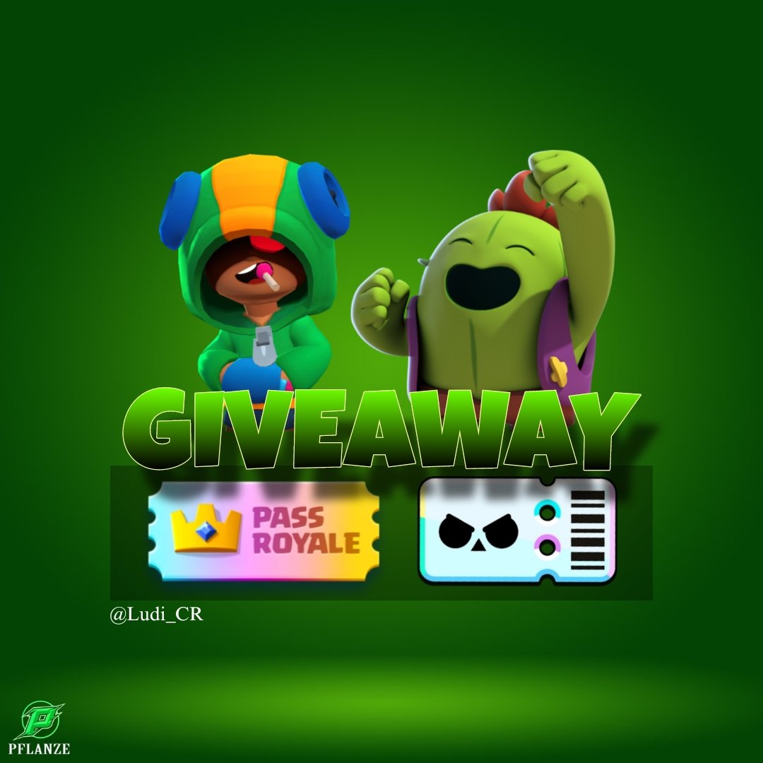 🎁GIVEAWAY🎁

x1 Diamond Pass or
x1 Brawl Pass Plus 

Rules:
- Follow <a href="/Ludi_CR/">ʟᴜᴅɪ</a>
- Turn on Notifications
- Like♥️ &amp; RT♻️

Ends in 3 days. Good Luck🍀
#BrawlStars #ClashRoyale