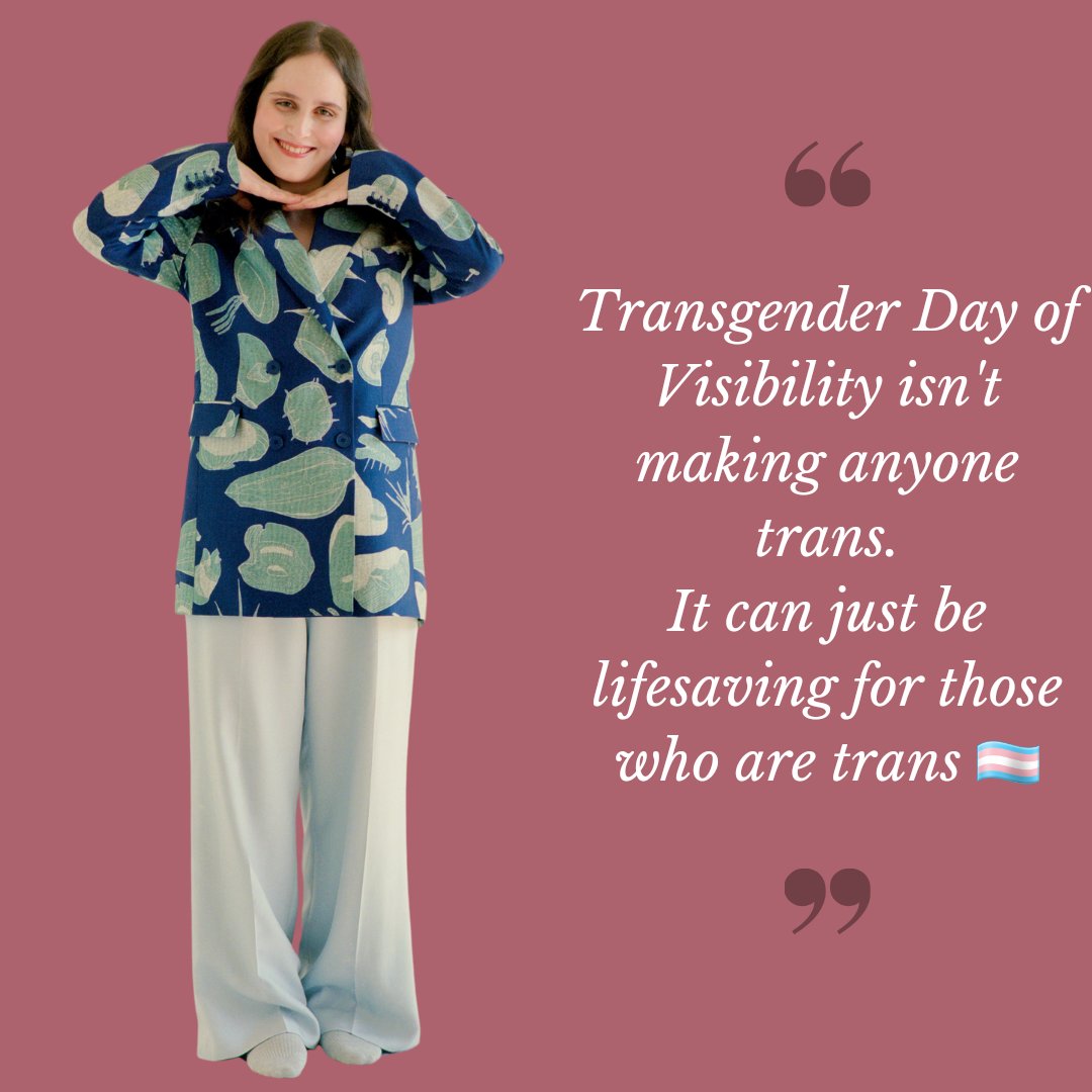 #TransgenderDayOfVisibility isn't making anyone trans. It can just be lifesaving for those who are trans 🏳️‍⚧️