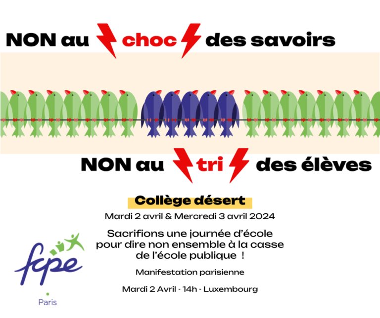 Malgré les mobilisations massives des parents & enseignants, @GabrielAttal et @NBelloubet restent sourds aux craintes légitimes contre cette politique de casse de l’école publique. La @FCPE_Paris appelle à amplifier la mobilisation dès le 2 avril. fcpe75.org/mobilisations-…