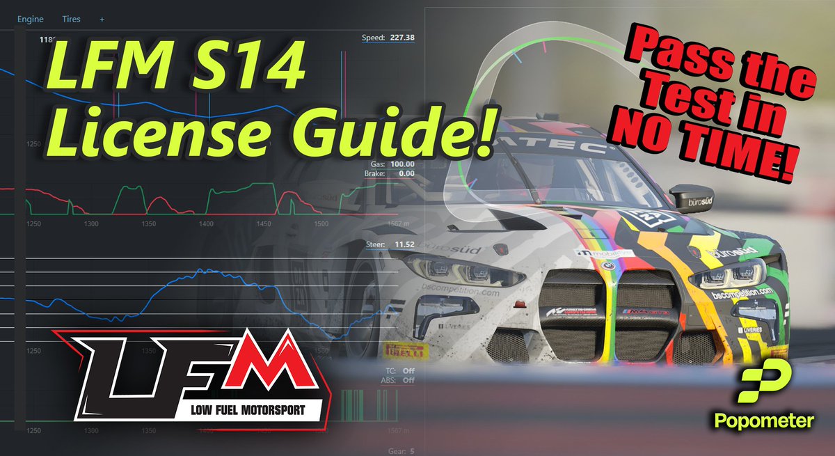 Low Fuel Motorsport (@lfmotorsport) on Twitter photo THE LFM SEASON 14 LICENSE GUIDE VIDEO FOR PAUL RICARD IS HERE!
As is now a good LFM tradition, <a href="/n1lyn/">Nils Naujoks</a>, the newly crowned Caseking PRO Series Champion, helps you with the Season 14 license test.
He has once again gone into the smallest detail and, as always, everyone can still THE LFM SEASON 14 LICENSE GUIDE VIDEO FOR PAUL RICARD IS HERE!
As is now a good LFM tradition, <a href="/n1lyn/">Nils Naujoks</a>, the newly crowned Caseking PRO Series Champion, helps you with the Season 14 license test.
He has once again gone into the smallest detail and, as always, everyone can still