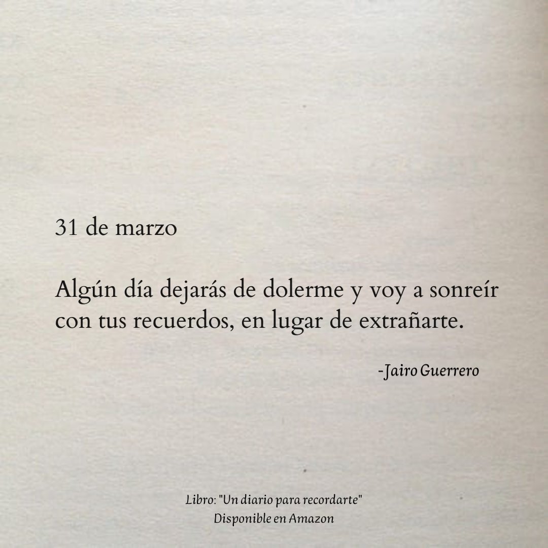 31 de marzo. ✍🏼