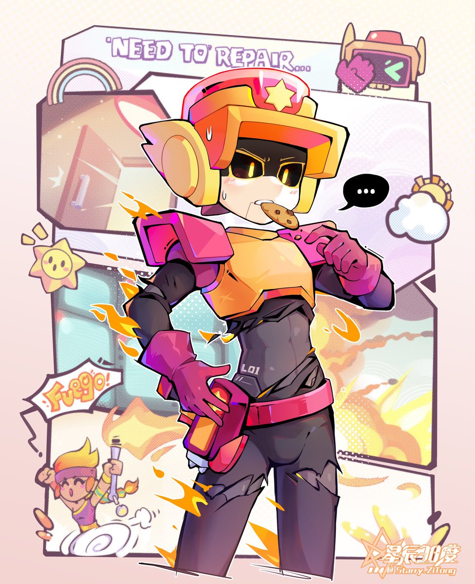 🤫🚨Cop bro comes back，but something was burned…#BrawlStarsLawrie #BrawlStars #brawlstarsfanart #BrawlStarsArt