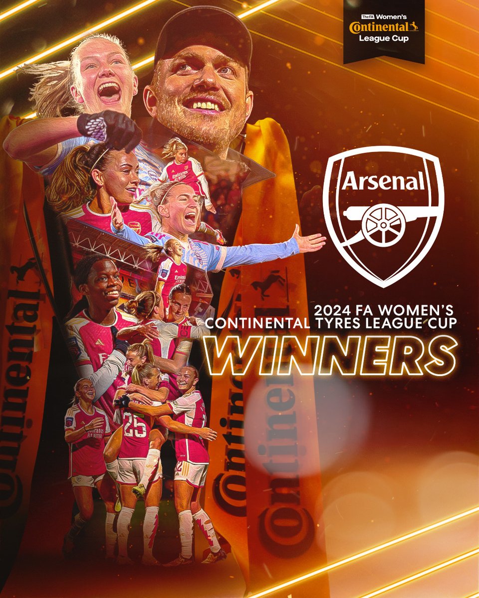 Arsenal are the FA Women's Continental Tyres League Cup Champions! 🏆