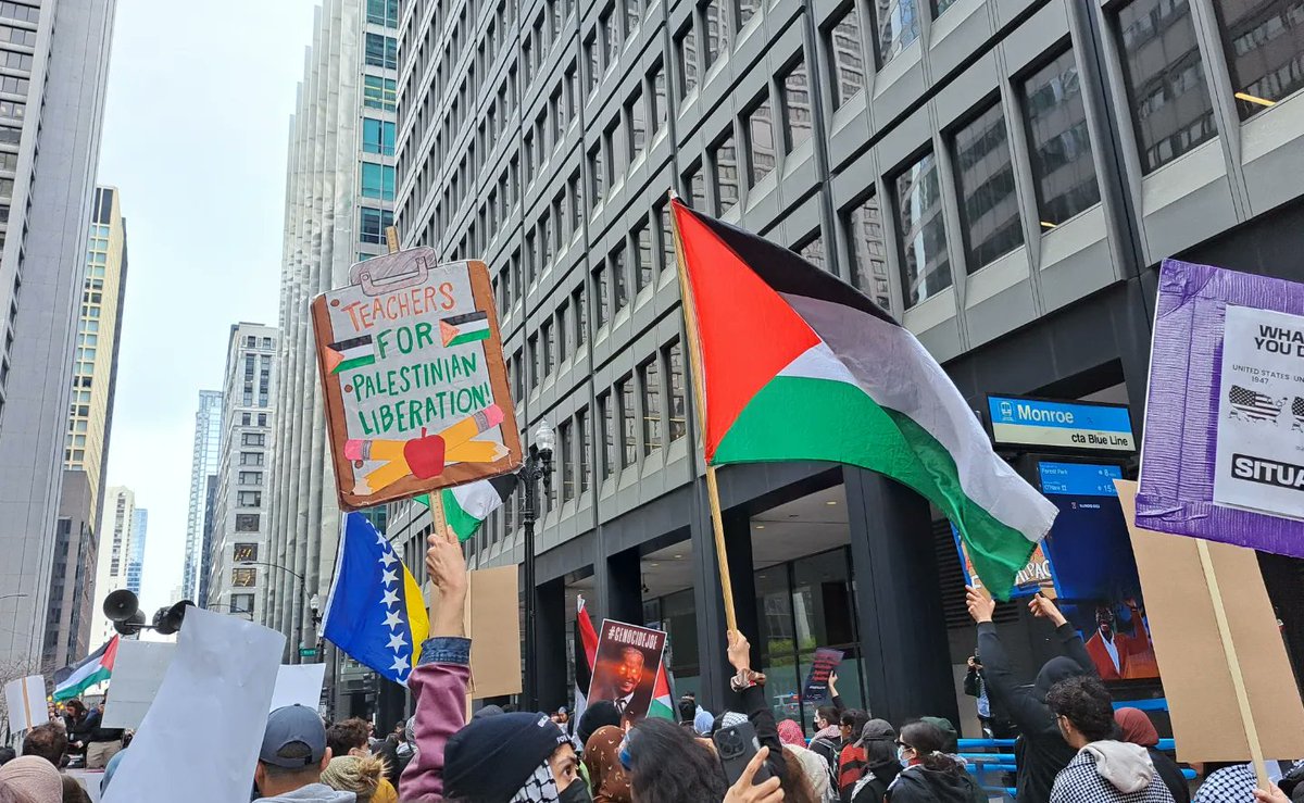 Chicago's ruling class elites and genocide apologists may think they can get used to weekly mass demonstrations against their war crimes, but the movement for Palestinian liberation will not stop. Yesterday marked the 30th consecutive mass mobilization led by the CJP.