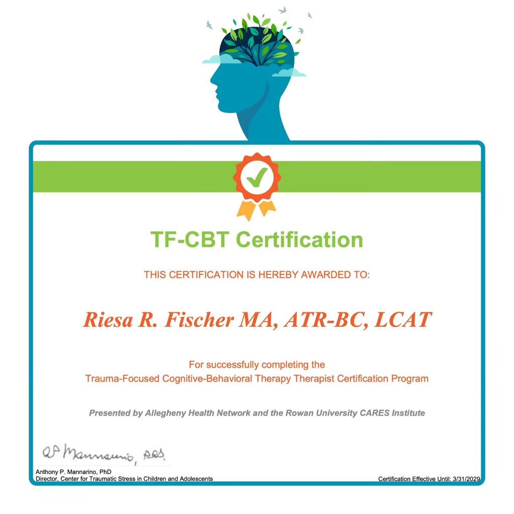 key2art's tweet photo. I'm extremely happy to announce that I am now certified to practice TF-CBT (Trauma Focused Cognitive Behavioral Therapy). This is a specific method of therapy for children and adolescents (ages 3-18) who have experienced one or more traumatic event. 

Childhood trauma does not … https://t.co/yyQzGcEgpu