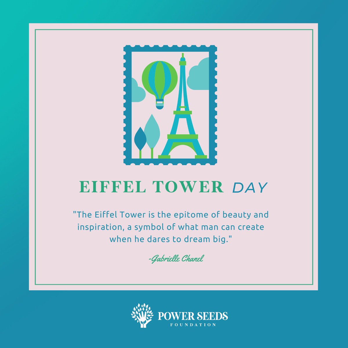 Power_Seeds_'s tweet photo. The Eiffel Tower reminds us to never stop dreaming big. Explore the magic of Paris and let The Eiffel Tower inspire your next adventure! https://t.co/EEQmciHwC2