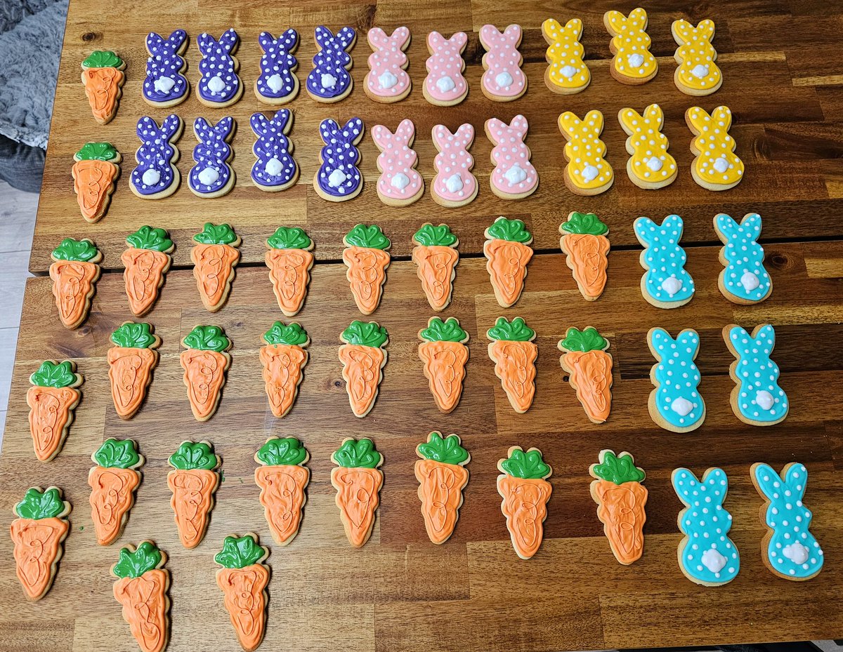 Dr_ErinLS's tweet photo. Some cute lil' Easter sugar cookies π£π°
I still need to be more patient and actually bother to make sure my icing is the perfect consistency buttttt they're cute π
Will be playing Easter bunny tomorrow at @SWBHnhs!
#doctorcake #baking #homebaker #Easter #nhs #doctor https://t.co/ctY02VFqR6