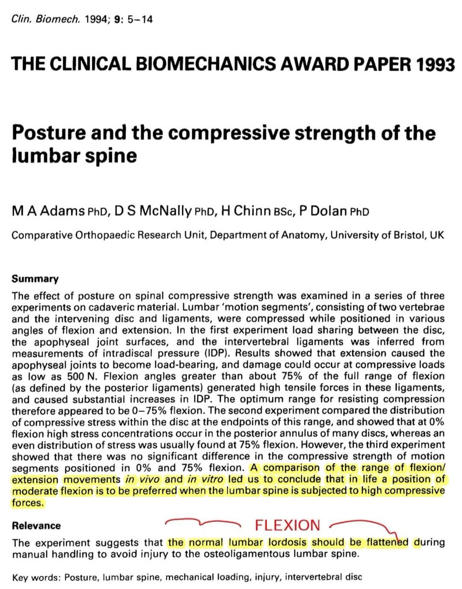 Posture and the compressive strength of the lumbar spine pubmed.ncbi.nlm.nih.gov/23916072/