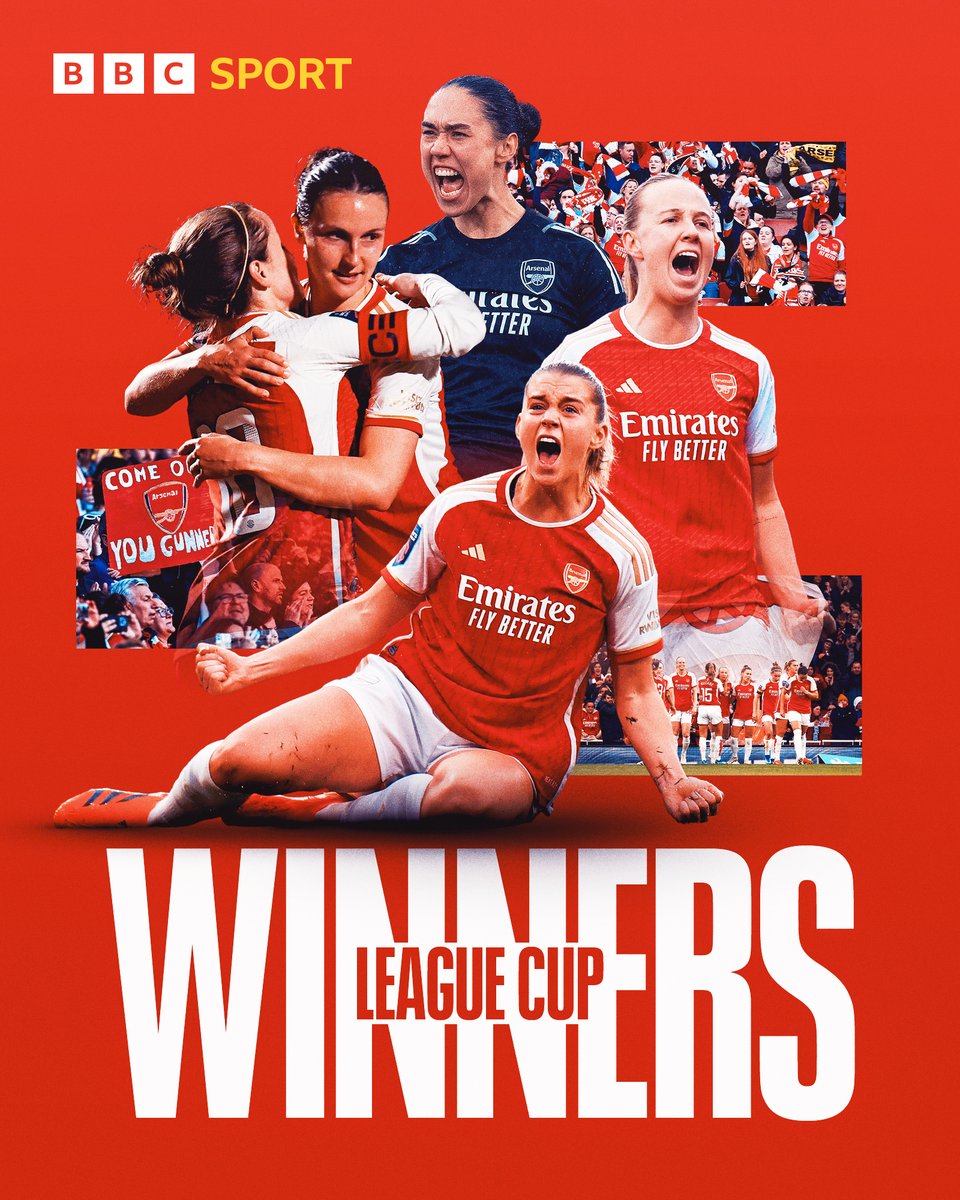 🏆 Arsenal have won the Conti Cup! Back-to-back League Cup wins for the Arsenal women's side and SEVEN League Cup wins in total! Arsenal 1-0 Chelsea (after extra time) #ContiCup #BBCFootball