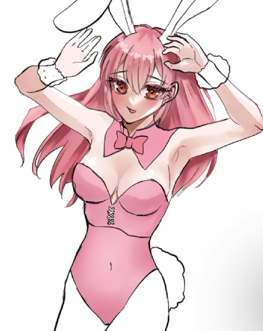 マシュマロメイドちゃんを練習で描いてたんだけど、眠いので寝ます… 