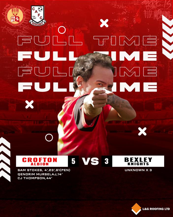 Croftonsundays's tweet image. 1st League win secured !!! Trust the process... A good game today against @BexleyKnightsFC  see us come out 5-3 winners.  #trustingtheprocess🙏 

#Upthealbion🔴⚫ #Croftonsundays