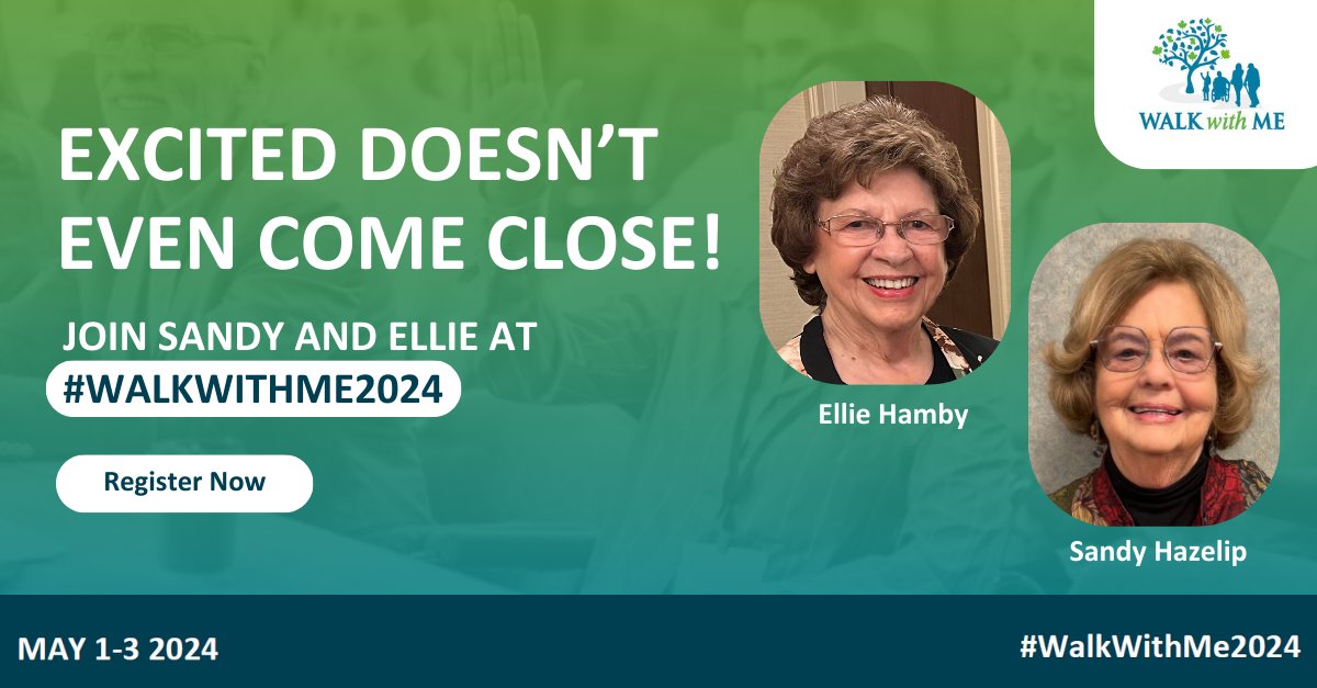 Did you know that Ellie Hamby and Sandy Hazelip (@theworldat80) are speaking at #WalkWithMe2024? Register before April 12, save $100 on your ticket and attend their keynote sponsored by @SchlegelVillage, 'Adventures at 81 and Still on the Run.' the-ria.ca/walkwithme/