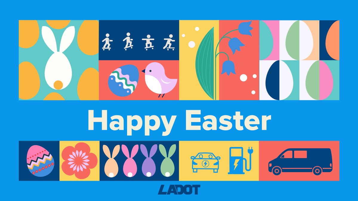 Happy #Easter! Wherever you celebrate this #Easter Sunday, we wish you a hoppy celebration. 🐇 #LADOT