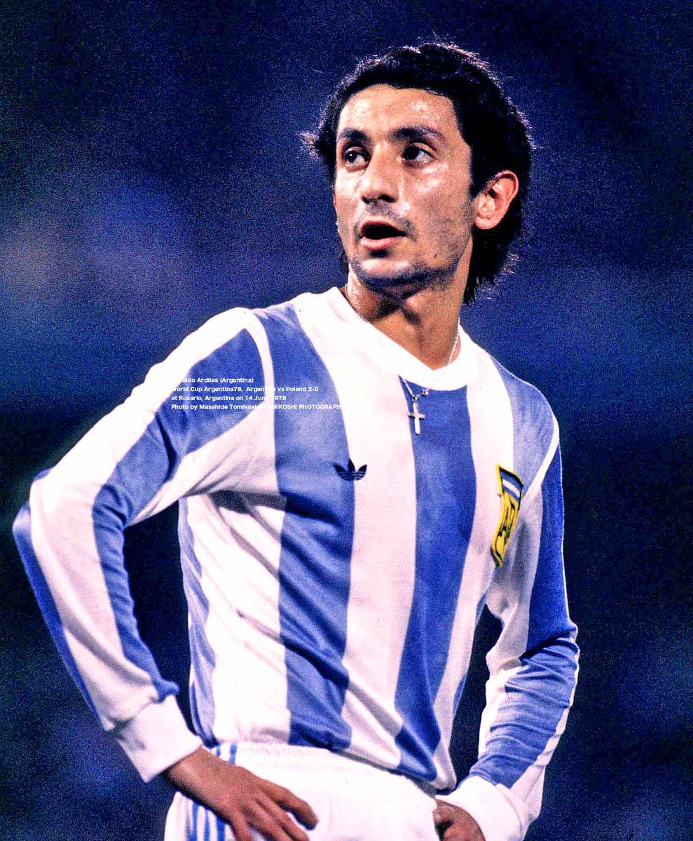 Osvaldo Ardiles (Argentina) face World Cup Argentina78, Argentina vs Poland 2-0 at Rosario, Argentina on 14 June 1978 Photo by Masahide Tomikoshi/TOMIKOSHI PHOTOGRAPHY