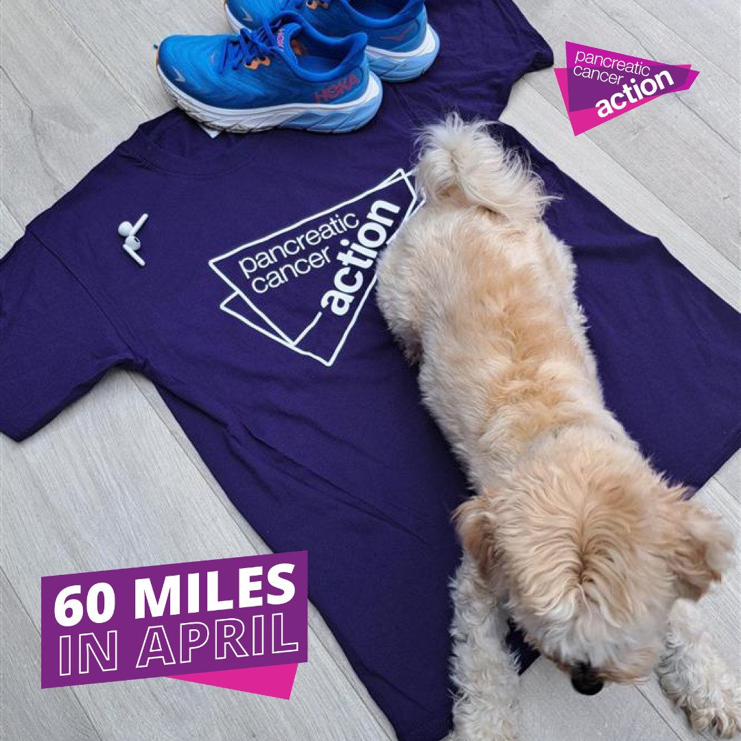 60 Miles in April is almost here! 💜 ✅ We've got our exercise gear prepped, our PCA t-shirt ready, and our furry friends all rested. Are you joining us? 😊