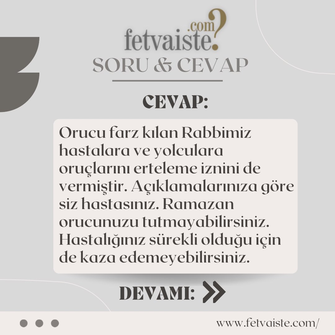 Fetvaiste's tweet photo. .
Böbrek hastanın oruç Tutması hakkında görüşünüz nedir?
#fetvaiste #fetva #fetvameclisi #fetvalar #birfetva #fetvakurulu #videofetva #ölüm #ahiret #kabir #cenaze #fetvahattı #fetvanet #fetvayokusu #fetvasor #fetvahane #fetvavar #diyanetfetva #fetvasorucevap #kurbanfetvaları https://t.co/az9uE5Su68
