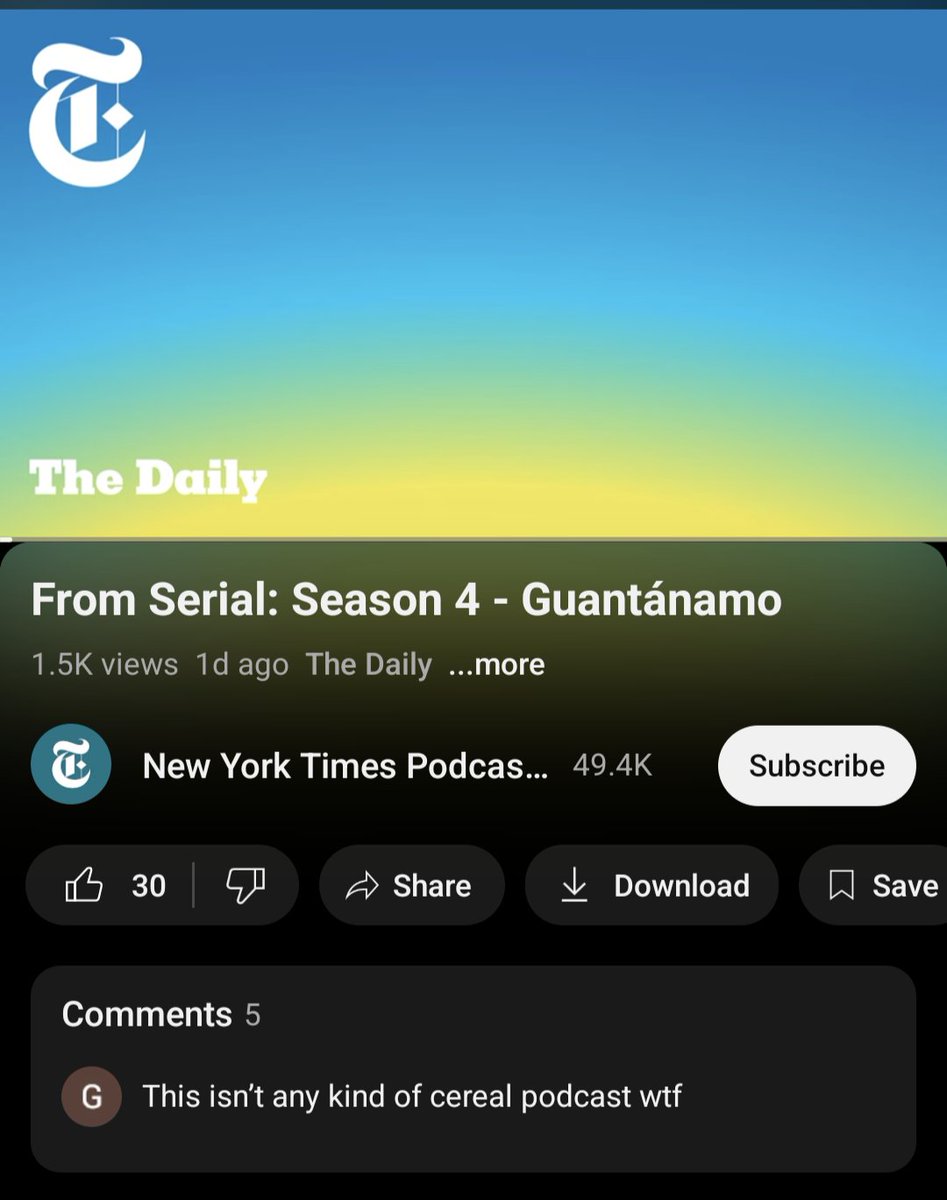 Disappointed listener was expecting an investigative podcast hosted by Cap'n Crunch 😂