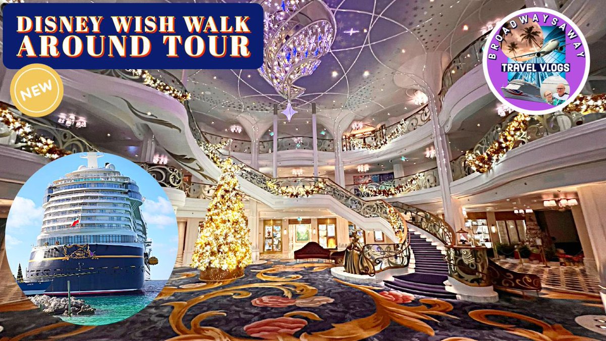 New! Beautiful Disney Wish Cruiseship Walk Around Tour ⚓︎ youtu.be/bvBWjO_SSFs