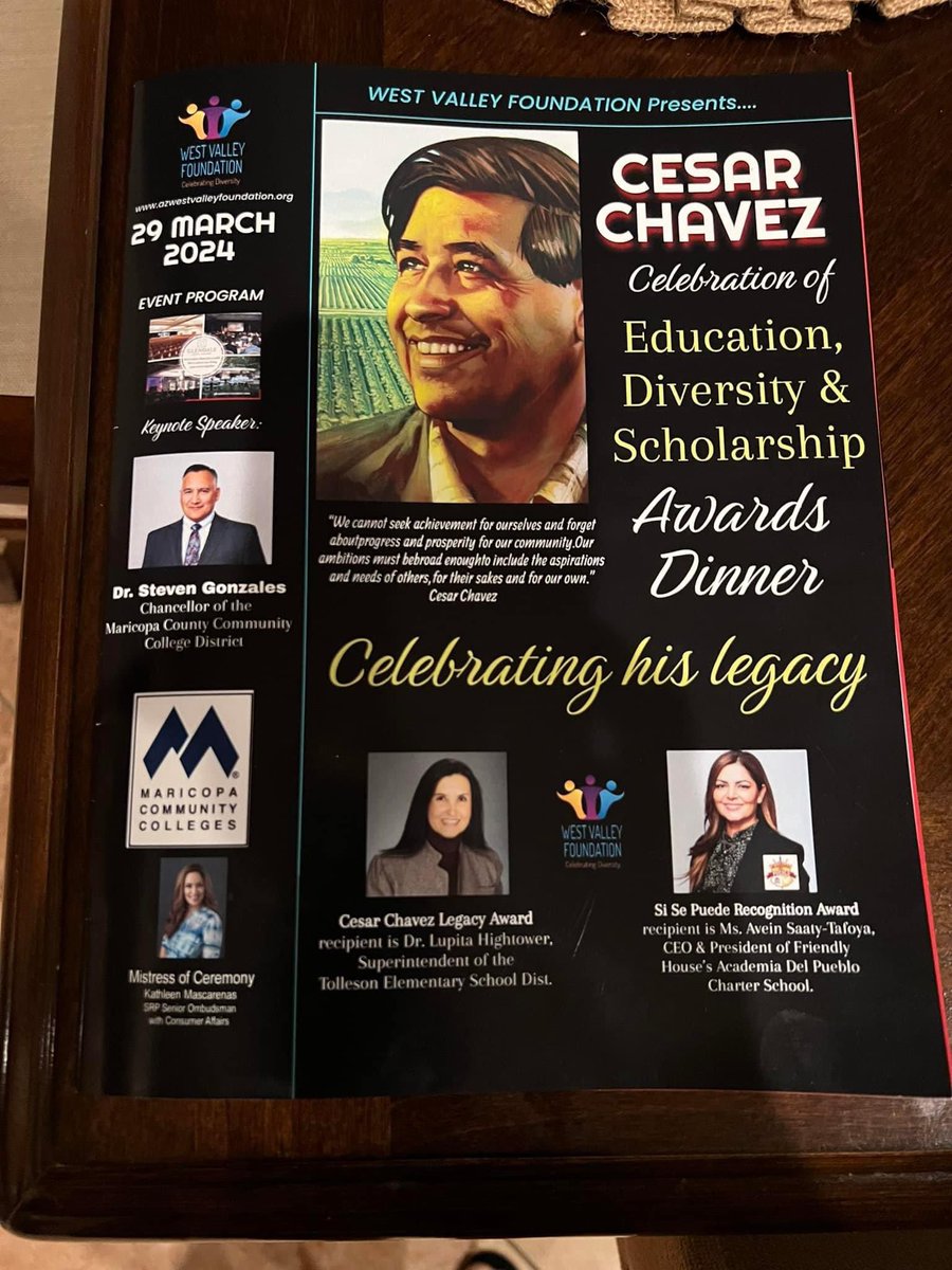 Today, we honor #CesarChavez’s birthday, a hero! On Friday the #WestValleyFoundation recognized me with a Cesar Chavez Legacy Award. What an unlikely journey! I’m in disbelief to have my name associated with a legend! Only by the grace of God do these types of things happen! 🙏🏾
