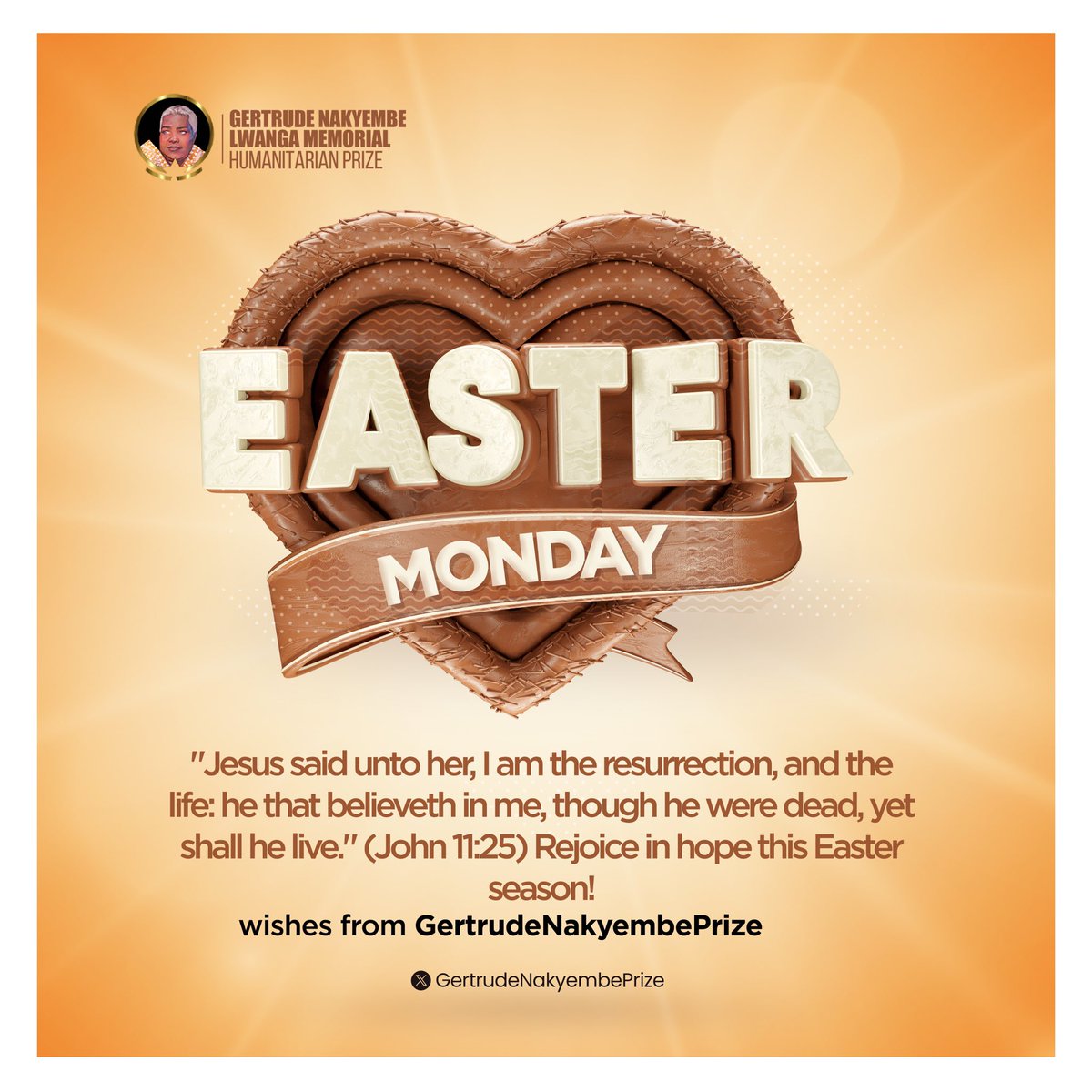 NakyembePrize's tweet photo. The occasion of Easter Monday reminds us to offer our prayers to the Almighty and seek his blessings. 
Warm wishes on Easter Monday.
#GertrudeNakyembePrize https://t.co/5zhHnu9AYZ