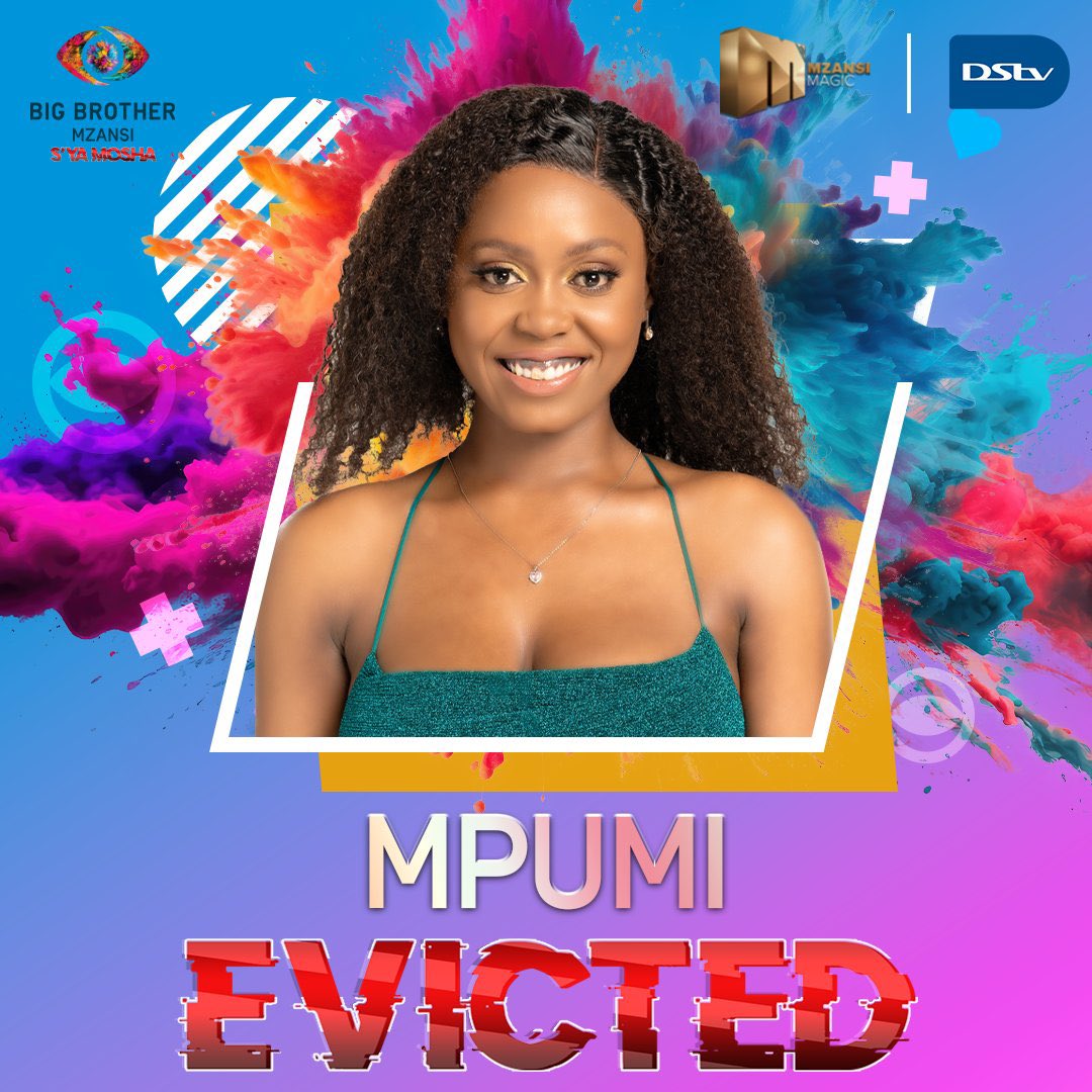 Mpumi is the next housemate to get evicted. What a great run. A very talented actress. May she flourish in the industry. #BBMzansi
