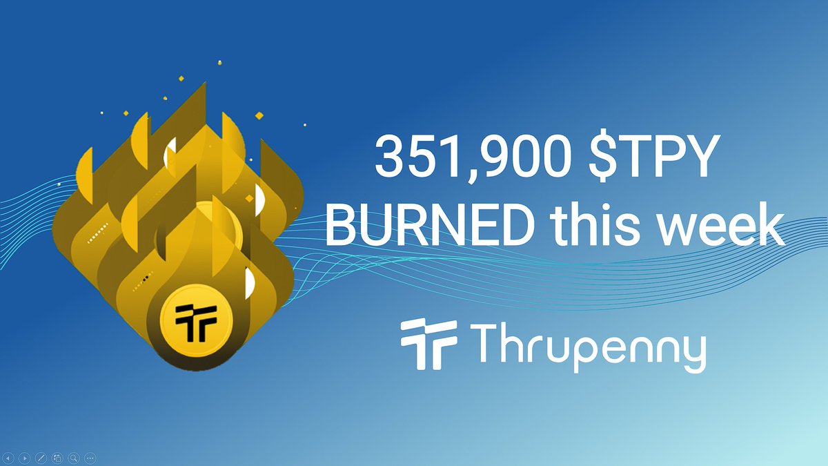 🔥 New week, same drive.. Embrace the burn! This week, #Thrupenny has burned 351,900 $TPY across ETH and @arbitrum, reaffirming our commitment to tokenomics and sustainability. Discover how our consistent burn mechanism drives the growth and resilience of our ecosystem.💪…