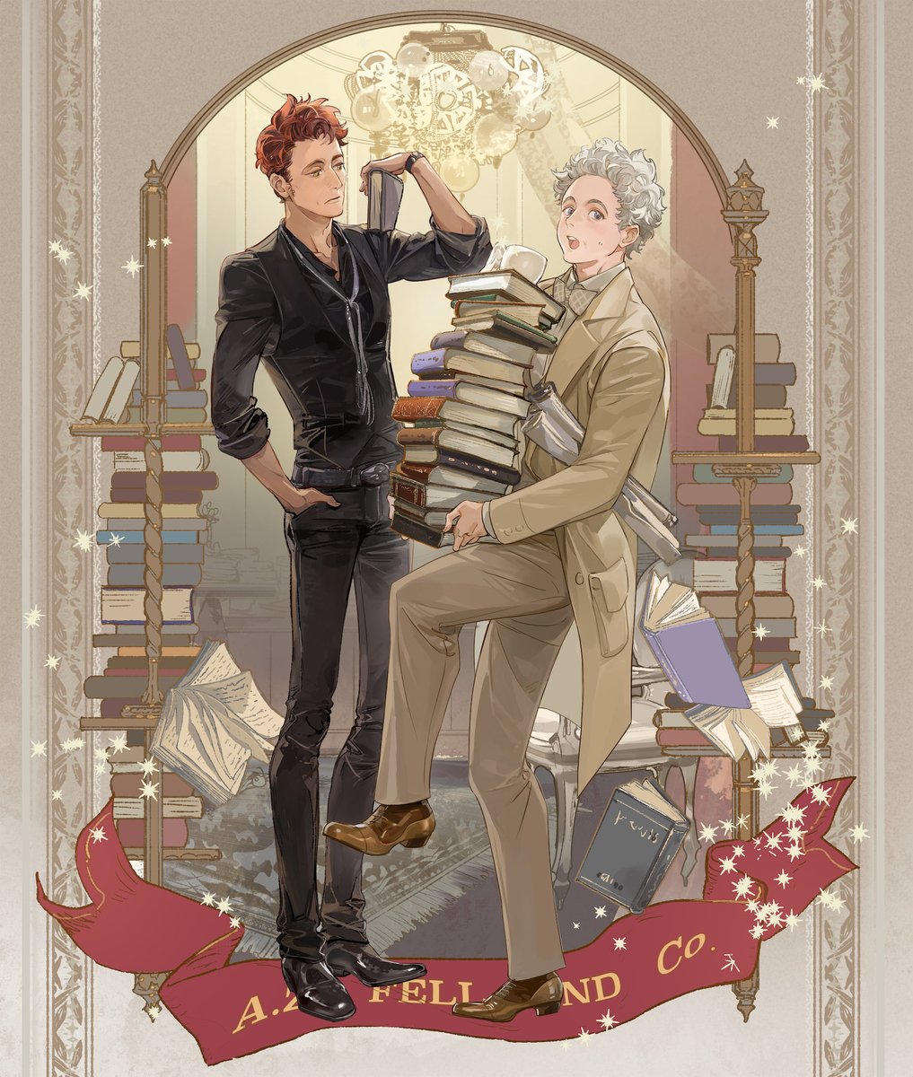 Nnori_ro's tweet photo. 📖Our Book Store.
#GoodOmenFanArt https://t.co/oCQl4BbwlN