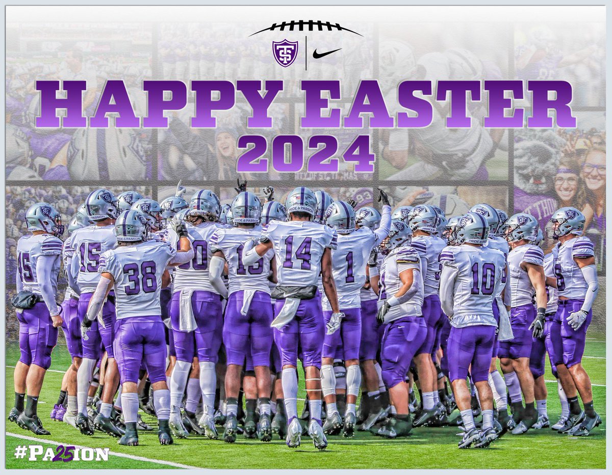 Happy Easter from @UofStThomasMN #Faith | #Family | #Football ✝️☮️💟