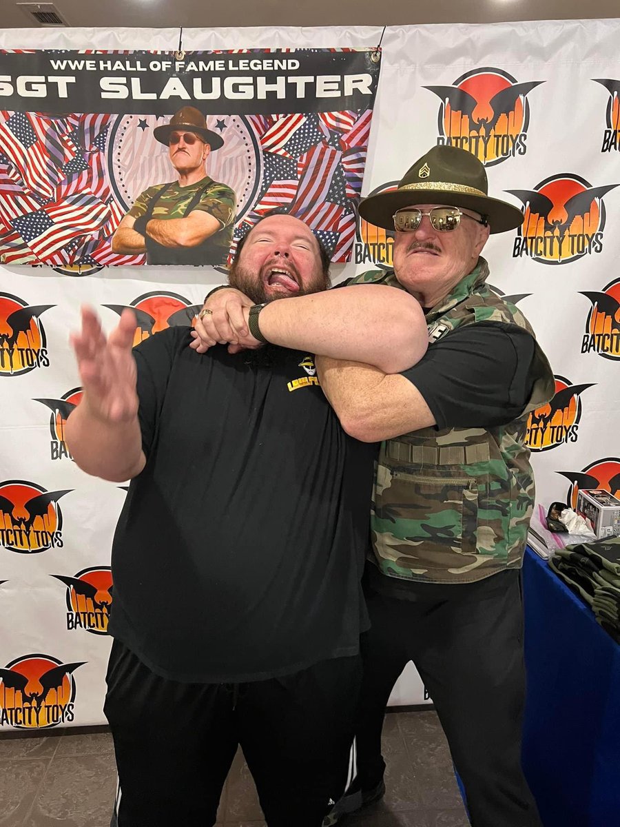 SP2013's tweet image. Got to meet Sgt. slaughter yesterday. I am an official member of the cobra clutch club