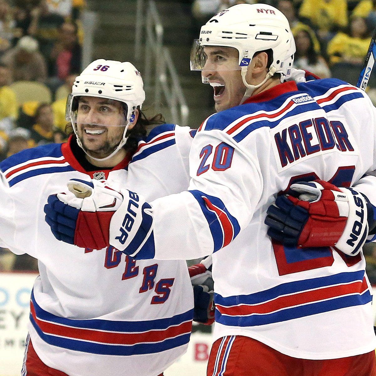 SNYRangers's tweet photo. Mats Zuccarello on Chris Kreider reaching the 300 career goal mark:

"It's impressive. Too bad I got traded or he would've gotten (to 300) faster."

(via @StapeAthletic) https://t.co/KIhYlC4YLR
