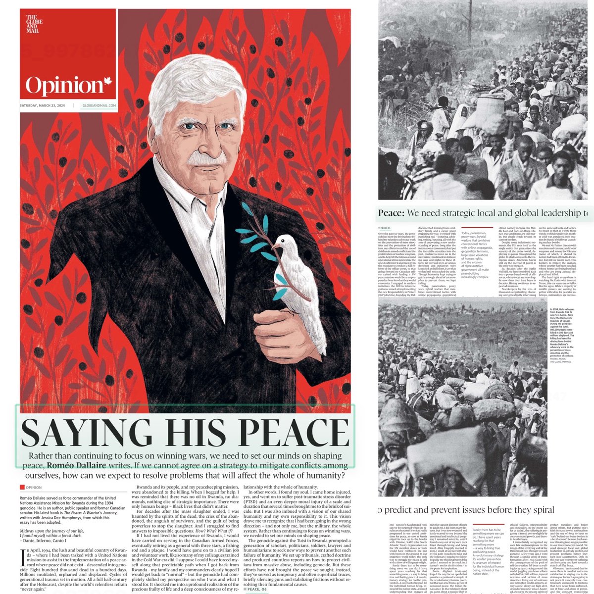 An excerpt from our new book, in the Globe and Mail @romeodallaire