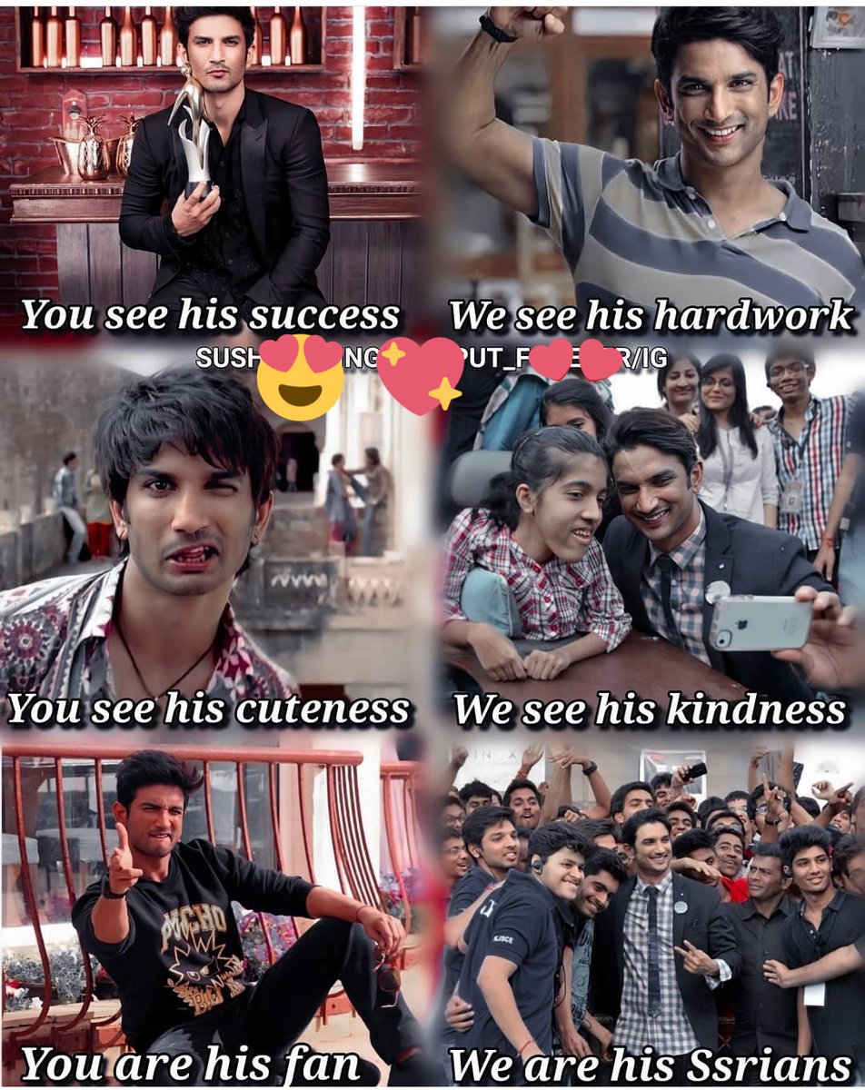 Yes our Gem is a true definition of perfection. Our king @itsSSR 💫 is full of humanity, talent, hard work and kindness.Proud SSRians. Bollywood Envied SSR Talent
