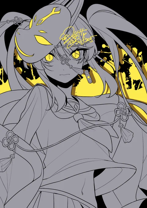 黄狐ちゃん #イラスト #oc 