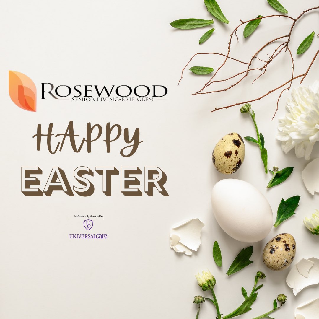 From all of us at Rosewood Erie Glen, we would like to wish everyone a Happy Easter. May this day be filled with love, life, and laughter. #Rosewood #RetirementLiving #ErieGlen #Leamington #SeniorLiving #Easter2024