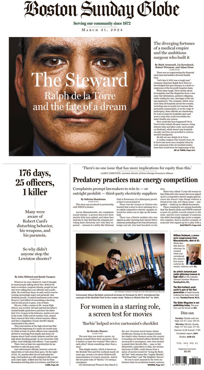 In today's paper: These energy suppliers say they can save you money. Regulators say it’s a scam; Real women are still missing from the movies — the Bechdel Test proves it, and more trib.al/O1AGnlJ