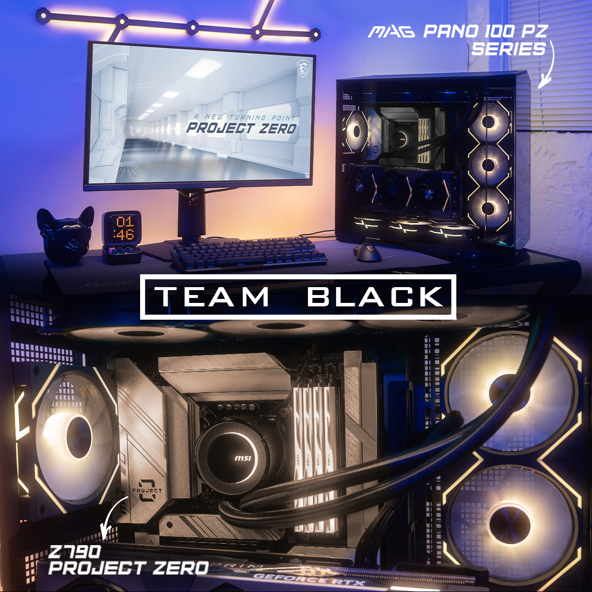 msigaming's tweet photo. Make your decision wisely, whether you're on Team Black or Team White. With the Project Zero Series PC featuring a rear-connected case and motherboard design, your PC can effortlessly achieve a sleek and beautiful exterior.
.
Learn more: https://t.co/wDNEGgcY5X https://t.co/dpUblYuVcd