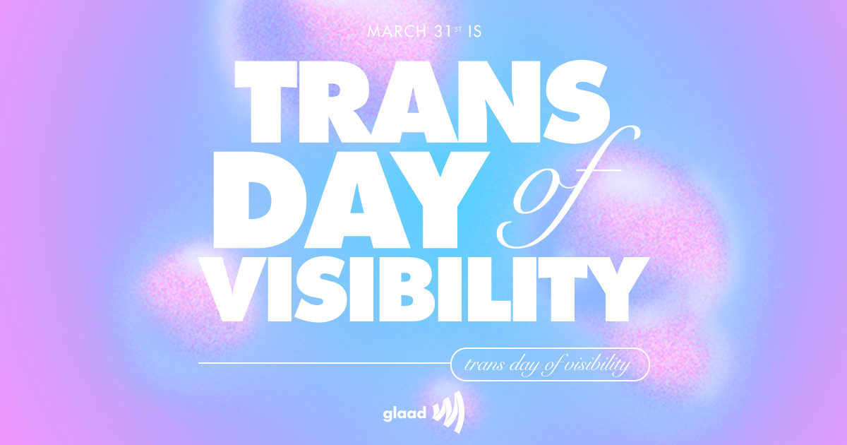 Each year on March 31, the world observes #TransDayOfVisibility to raise awareness about transgender people. It is a day to celebrate the lives and contributions of trans people. 🏳️‍⚧️ Learn more: glaad.org/tdov?utm_sourc… #TDOV