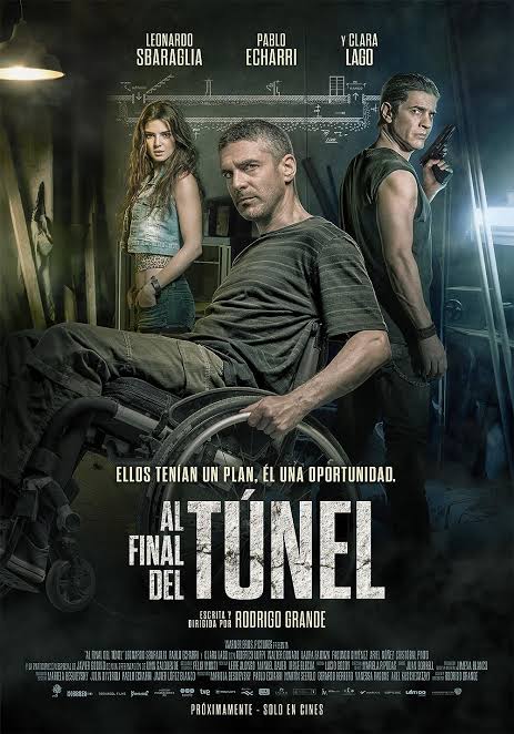 #AttheEndoftheTunnel (2016 Spanish)
Crime Heist Thriller 
Apple TV / Netflix 💻

In the basement, a wheelchair-bound computer engineer who is paraplegic begins to hear noises and voices, which he suspects belong to bank robbers. Good heist thriller 👍.

WATCHABLE 

3.5 / 5 ⭐