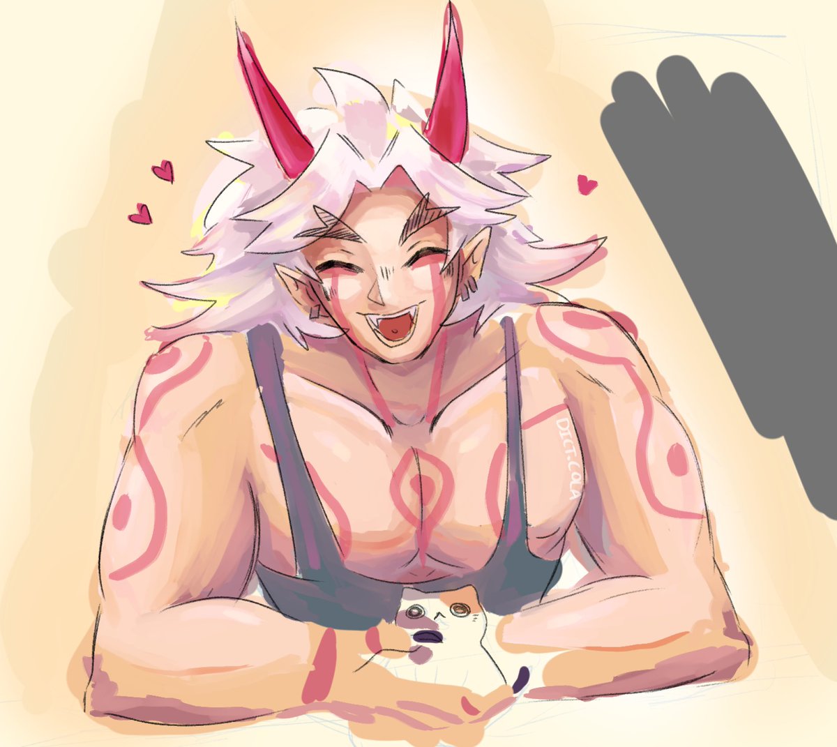 Itto holding a calico

#GenshinImpact #aratakiitto