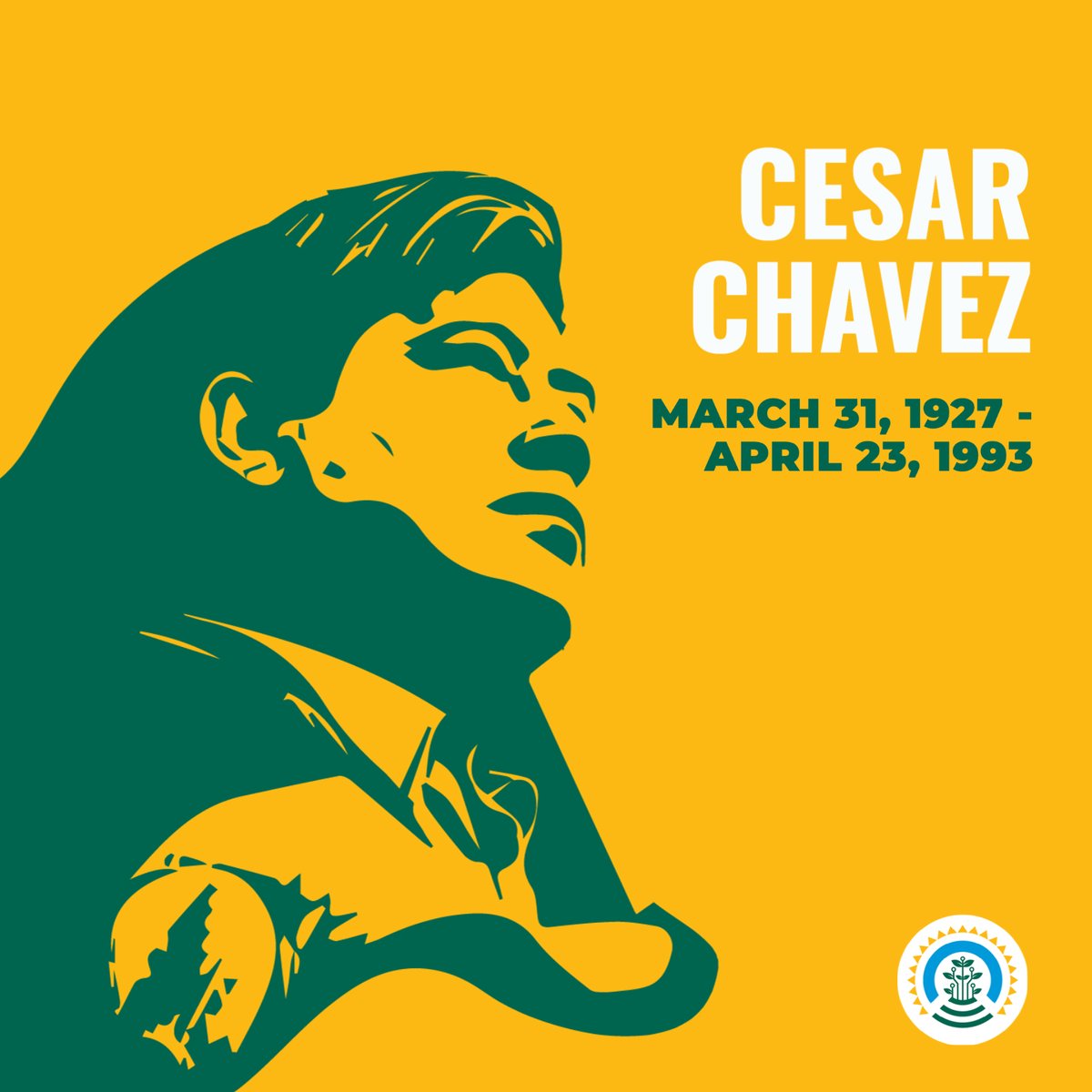 Today, we celebrate the life of Cesar Chavez, born on March 31st, 1927. He was an American farm worker, labor leader, and civil rights activist, and this holiday celebrates his dedication to Latino American civil liberties and labor rights.