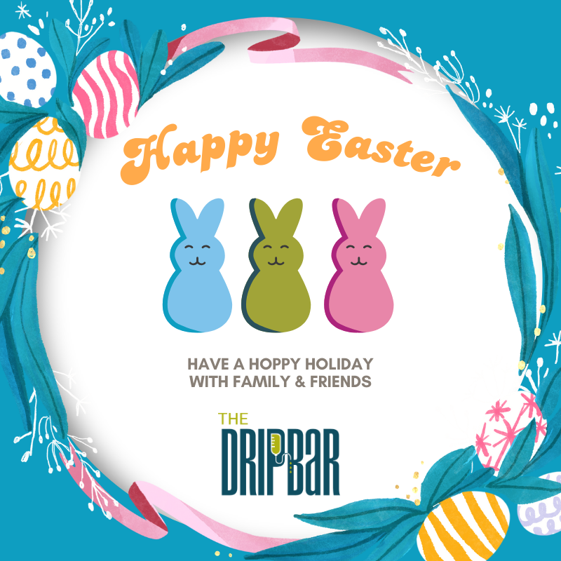 dripbarfoxboro's tweet photo. Happy Easter from your favorite peeps at The DRIPBaR! Hope you have a relaxing Sunday with friends and family. #Easter #Health #Wellness #Relaxation #Holiday #TheDRIPBaRFoxboro #Foxboro https://t.co/tabMlJDMxK
