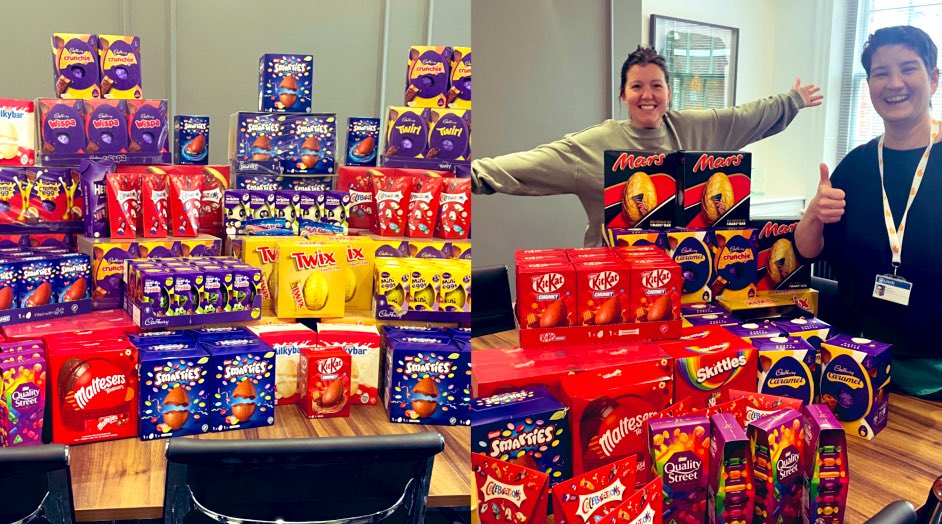 Well... has the Easter Bunny been? 👀🐣🐰 Happy Easter to all - hope you enjoy a lovely weekend. Thank you to @psqbar who donated over 200 chocolate Easter Eggs and Eid treats to local families in need. 🎉