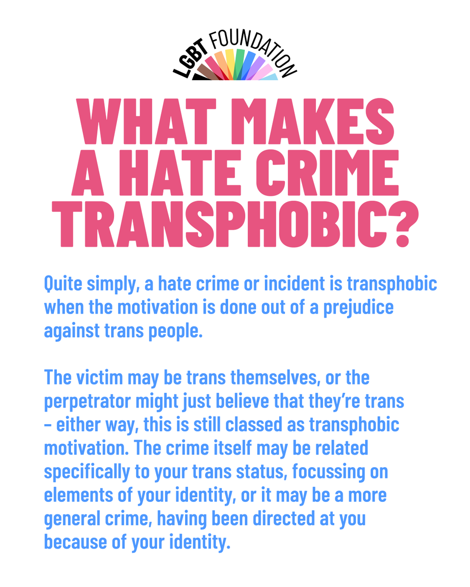 Reporting transphobic hate crimes isn't just about seeking justice - it's about protecting our community and fostering a safer, more inclusive world 🏳️‍⚧️✊ #TransRights #TransDayofVisibility #EqualityForAll