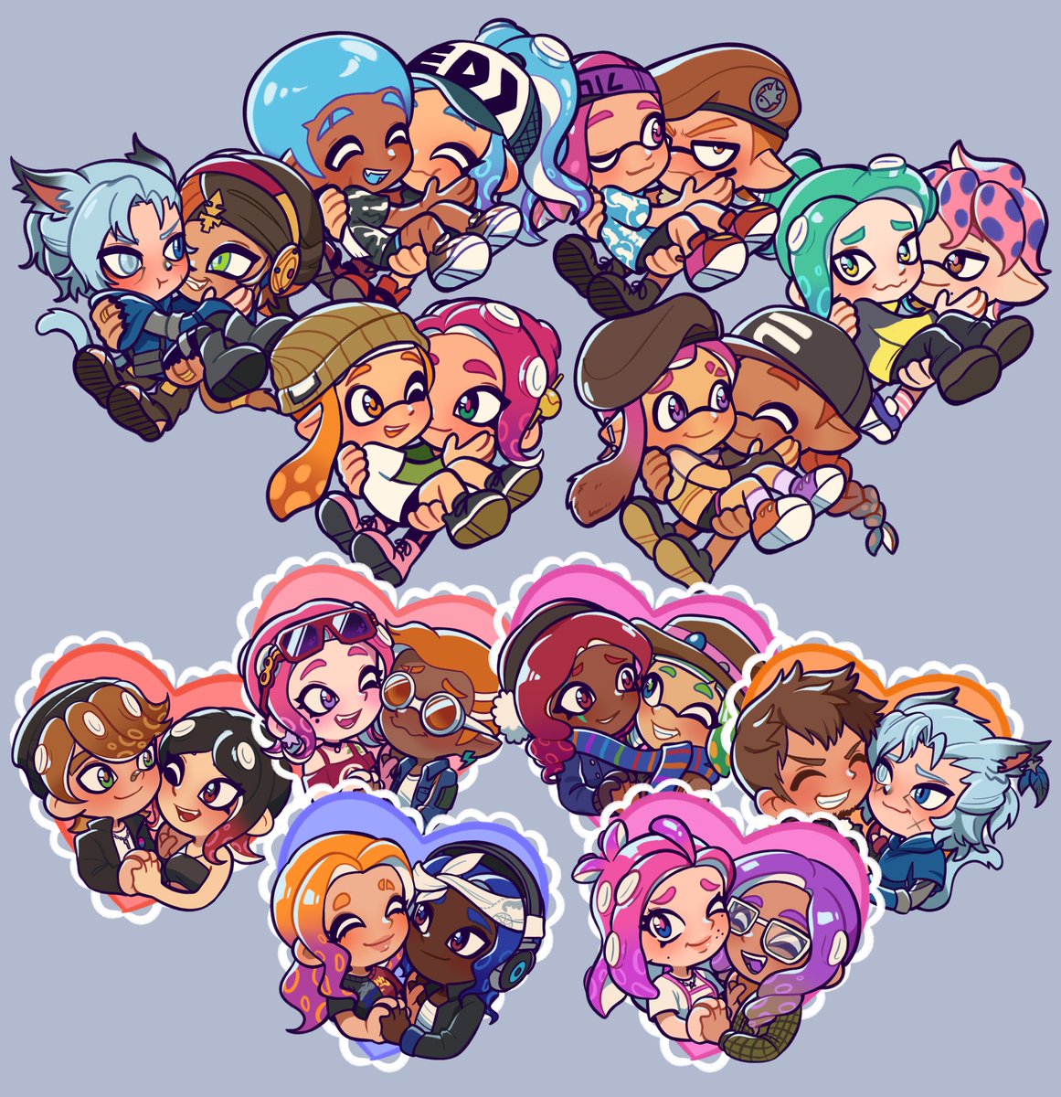 A bunch of my ych commish.. yipee