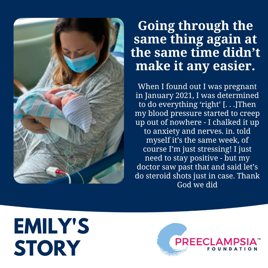 preeclampsia's tweet photo. For today’s #StorySunday we are sharing Emily’s story with #preeclampsia #nicu #33weeker in both of her pregnancies.
"I couldn’t believe that once again on the same day I had to go through it all again."
Read more of Emily’s story here: https://t.co/whRJeUqyXc https://t.co/GnUW76A7C0