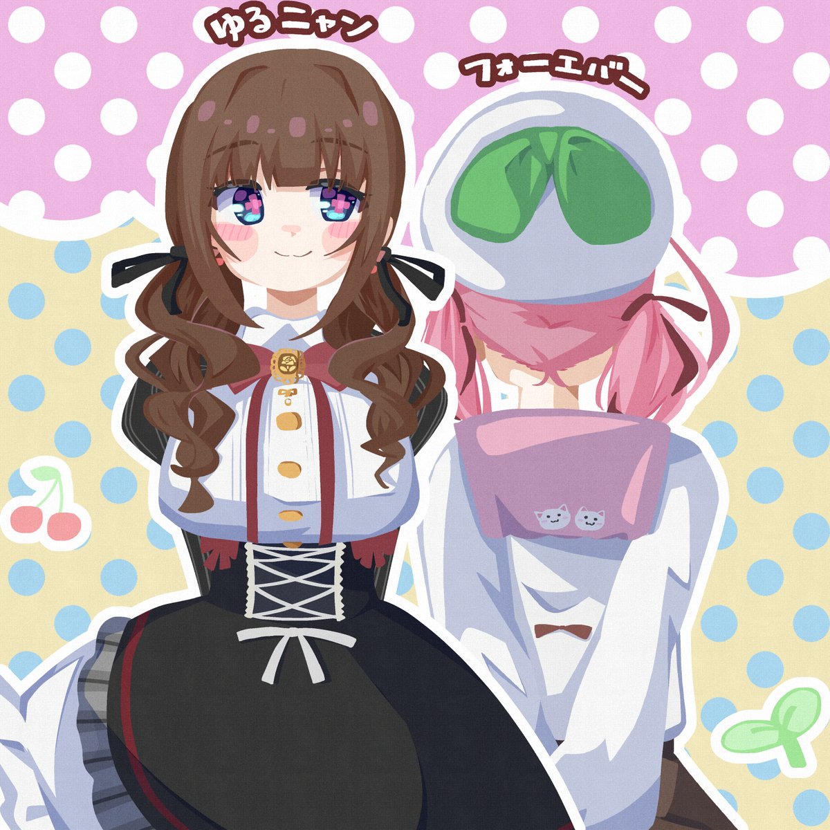 「(ちえりちゃんの髪型みて描きたくなったので描きました ユルニャンフォ-エバ-) 」|多圧のイラスト