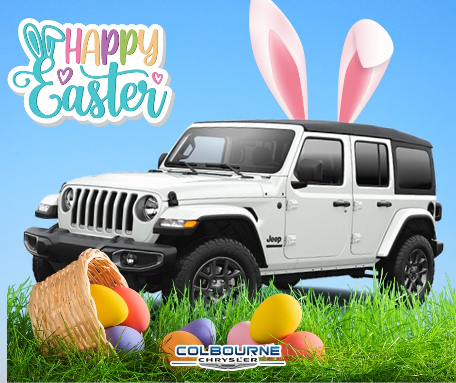 Hoppy Easter from Colbourne Chrysler! 🐰🚙 Wishing you a day filled with joy, laughter, and maybe a few surprise eggs along the way! 🥚💐