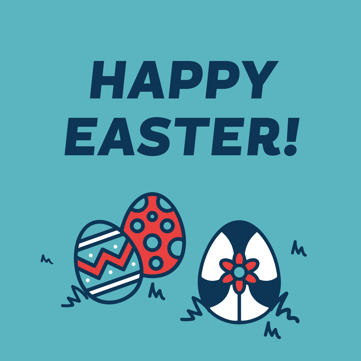 We hope you have an "eggcellent" Easter! 🌼🐰