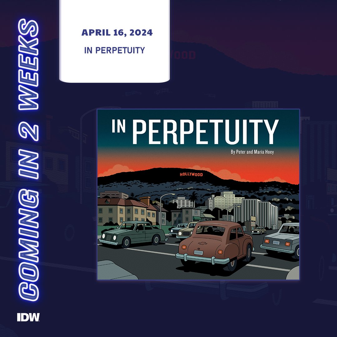 In 2 weeks, dive into a surreal smuggling operation across the boundaries of life and death from Peter & Maria Hoey. (@CoinOpBooks) Blending film noir and Greek mythology, IN PERPETUITY from @topshelfcomix comes to your lcs and indie bookstore. comicshoplocator.com