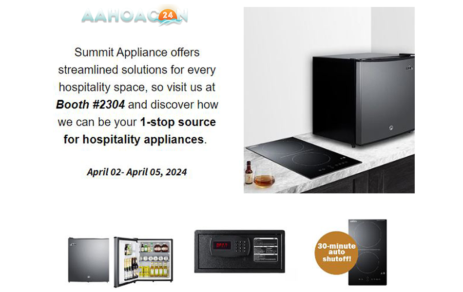 Are you attending AAHOACON24? Don’t miss out on the innovative appliances we will be showcasing at this year’s AAHOA event: 

Glass & Solid Door Minibars
In-Room Hotel Safe
Single Drawer Refrigerators
All-In-One Kitchenettes

Visit Us At At Booth #2304 April 2nd - April 5th